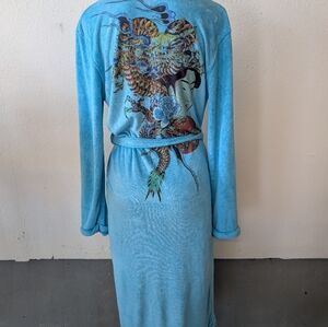 Robe Sequin Asian Face Design, Belted. Free Size